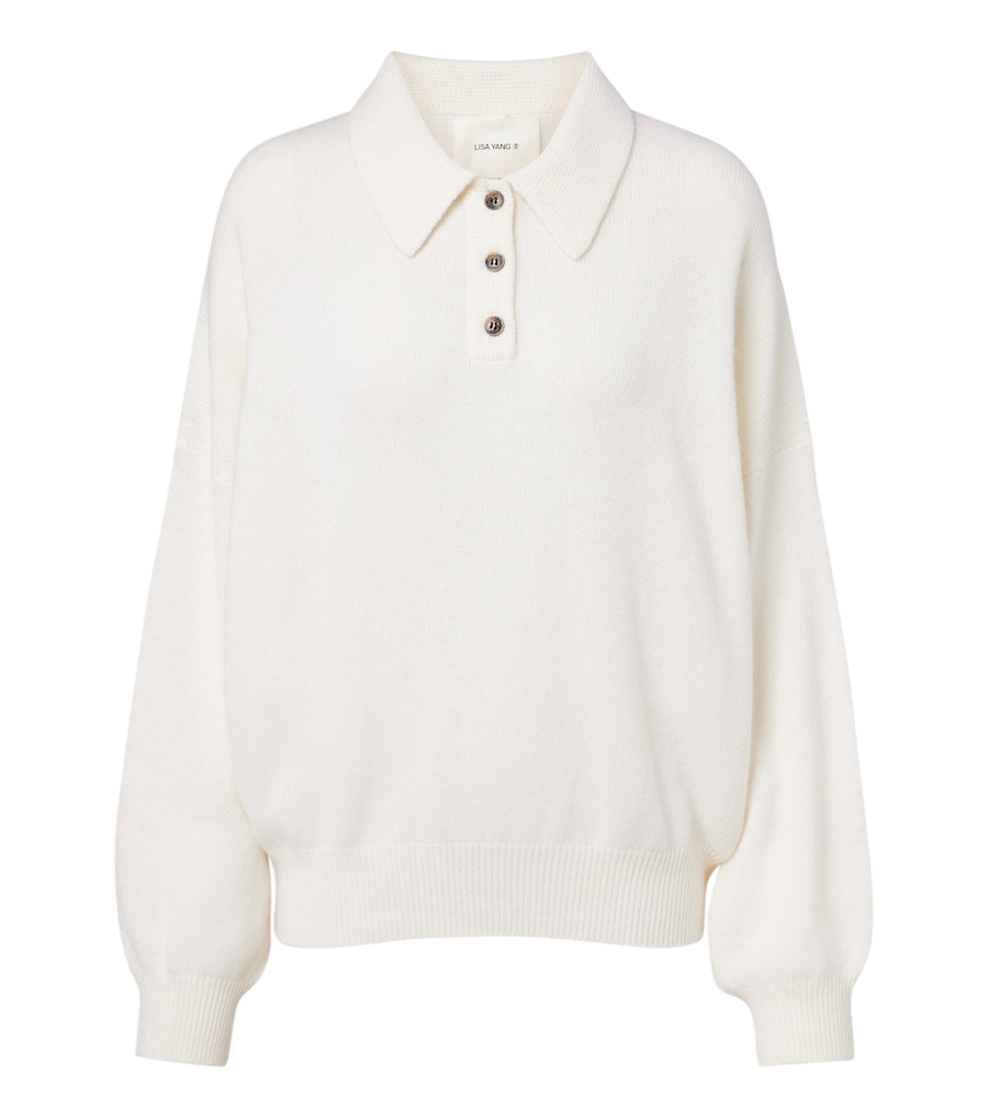 Lisa Yang Etta cashmere polo sweater