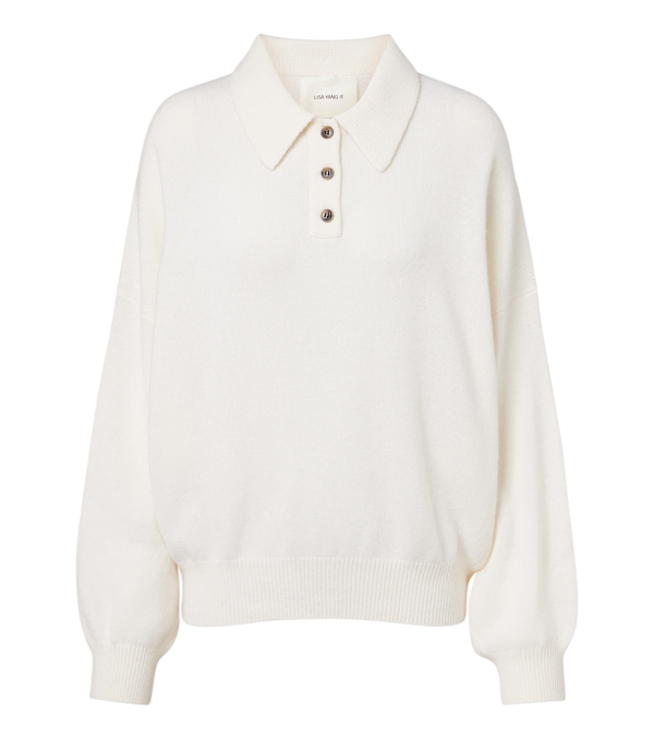 Lisa Yang Etta cashmere polo sweater