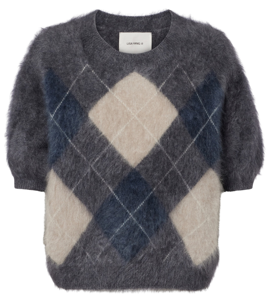 Lisa Yang Juniper argyle cashmere sweater