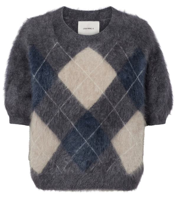 Lisa Yang Juniper argyle cashmere sweater