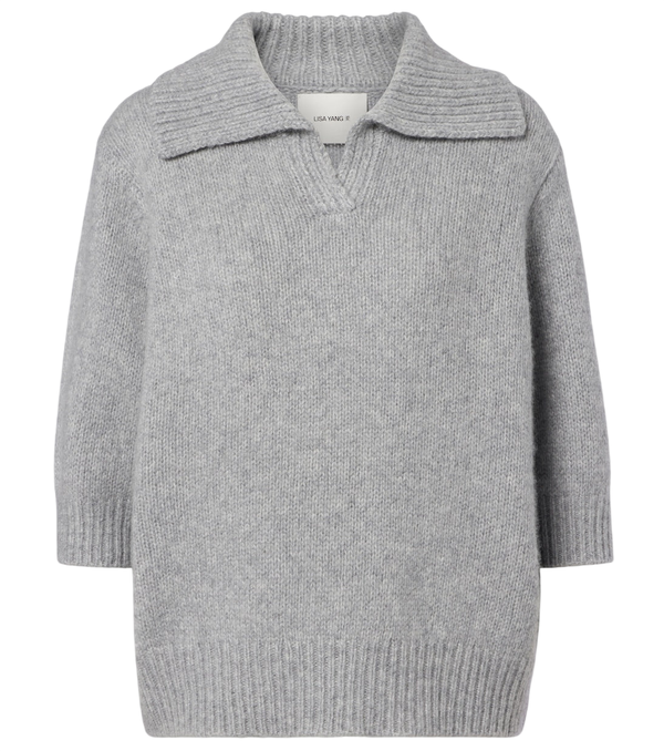 Lisa Yang Lailai cashmere and silk polo sweater