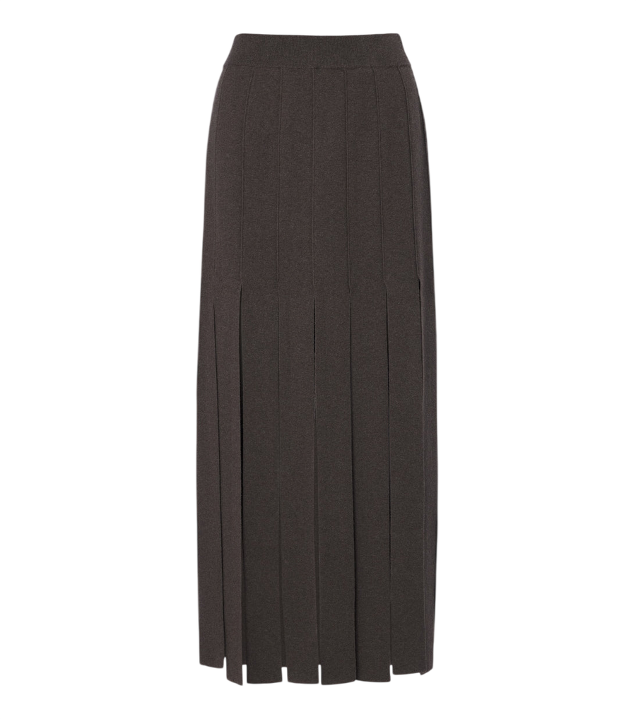 Falda midi de algodón y cachemira Marloes de Lisa Yang