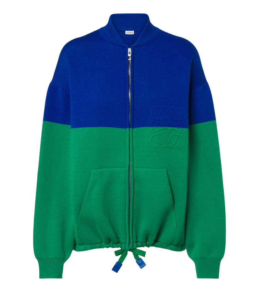 Cardigan Loewe en mélange de coton à motif Anagram