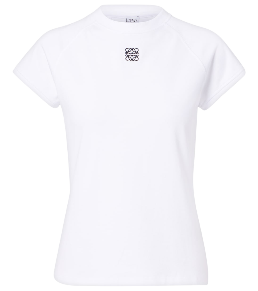Camiseta de mezcla de algodón con anagrama de Loewe