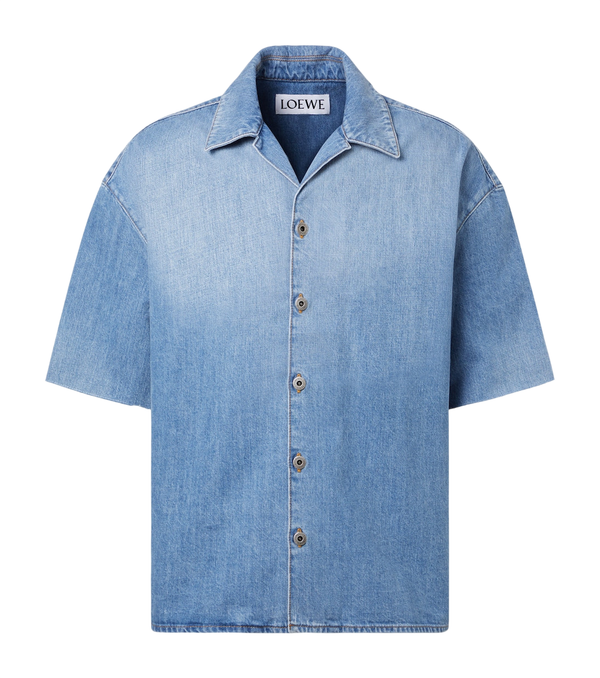 Loewe Anagram denim bowling shirt