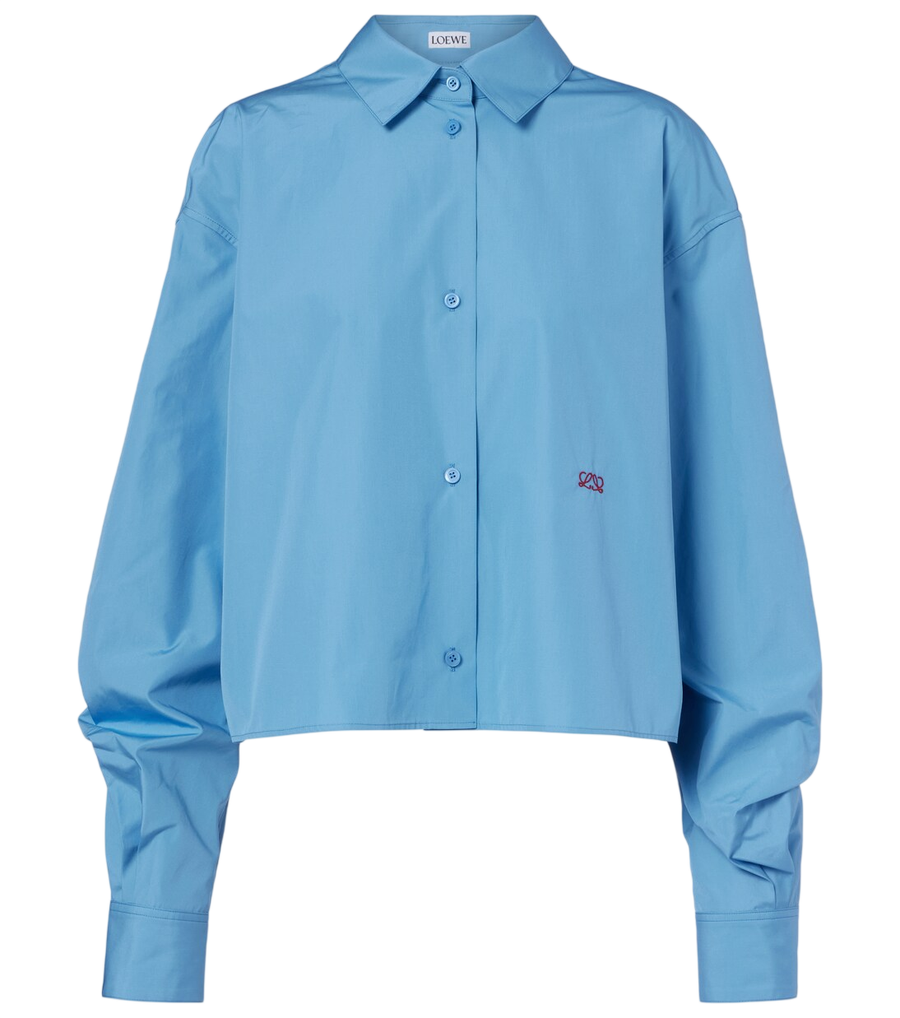 Camisa de algodón con bordado Anagram de Loewe