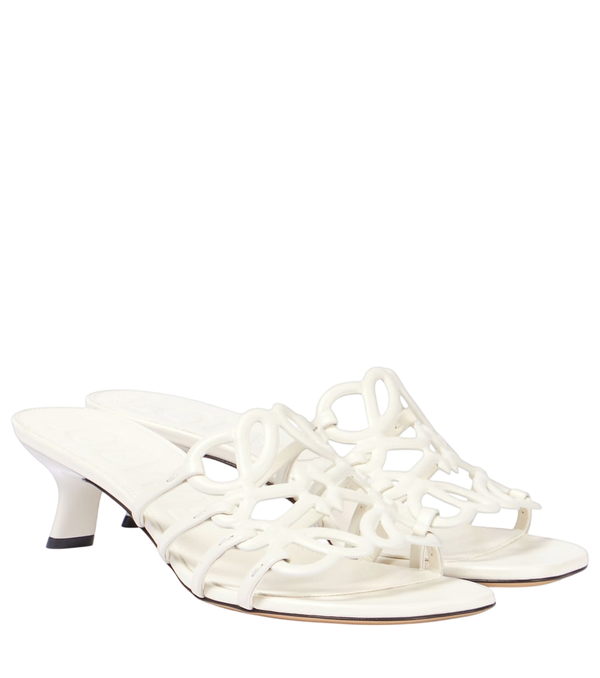 Loewe Anagram leather mules