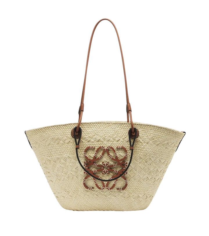 Loewe Anagram Medium leather-trimmed basket bag [white-bg-processed] 1787523552632