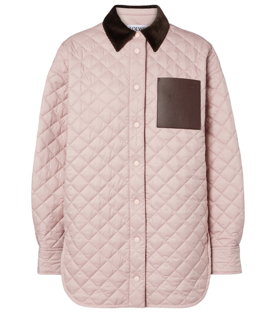 Loewe Anagram quilted leather-trimmed jacket