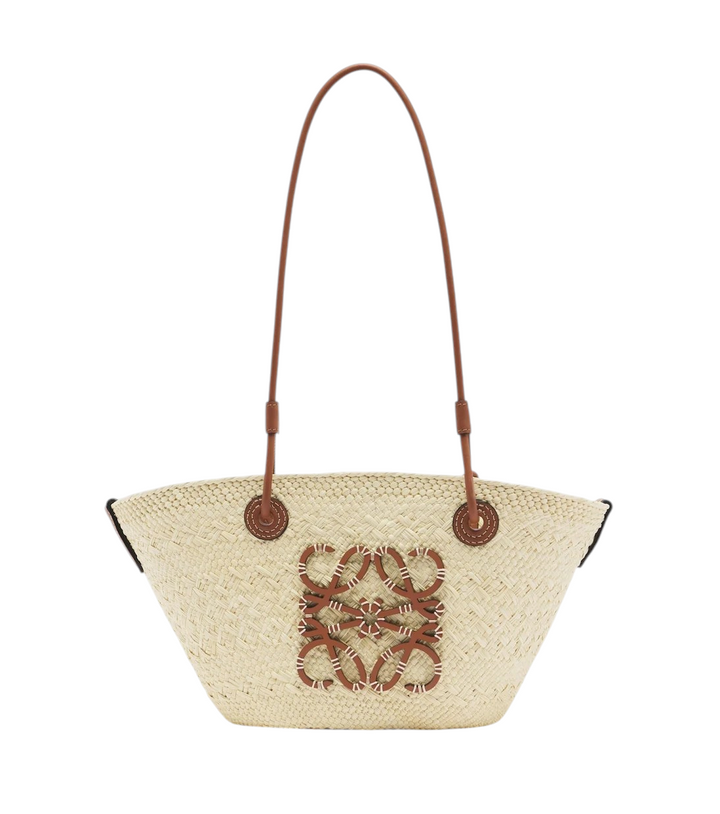 Loewe Anagram Small leather-trimmed basket bag [white-bg-processed] 1787523550169