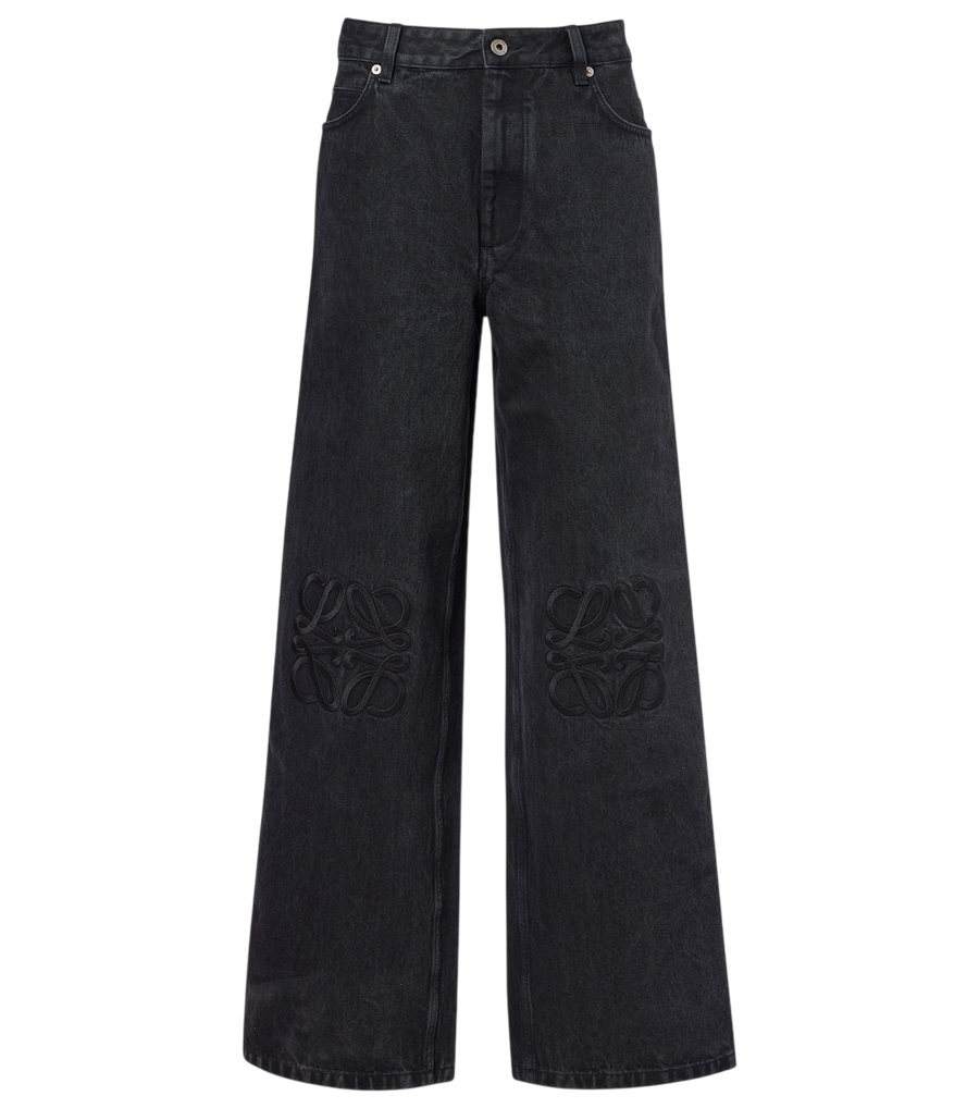 Vaqueros de pierna ancha con anagrama de Loewe