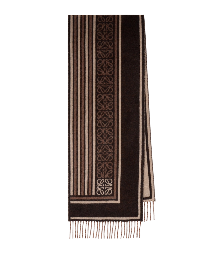 Loewe Anagram wool and cashmere jacquard scarf