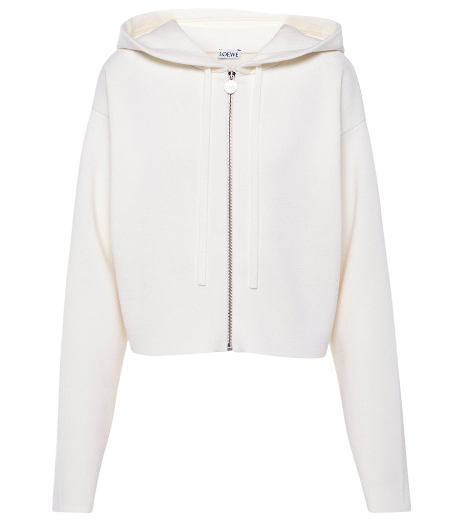 Sudadera con cremallera en mezcla de lana Anagram de Loewe
