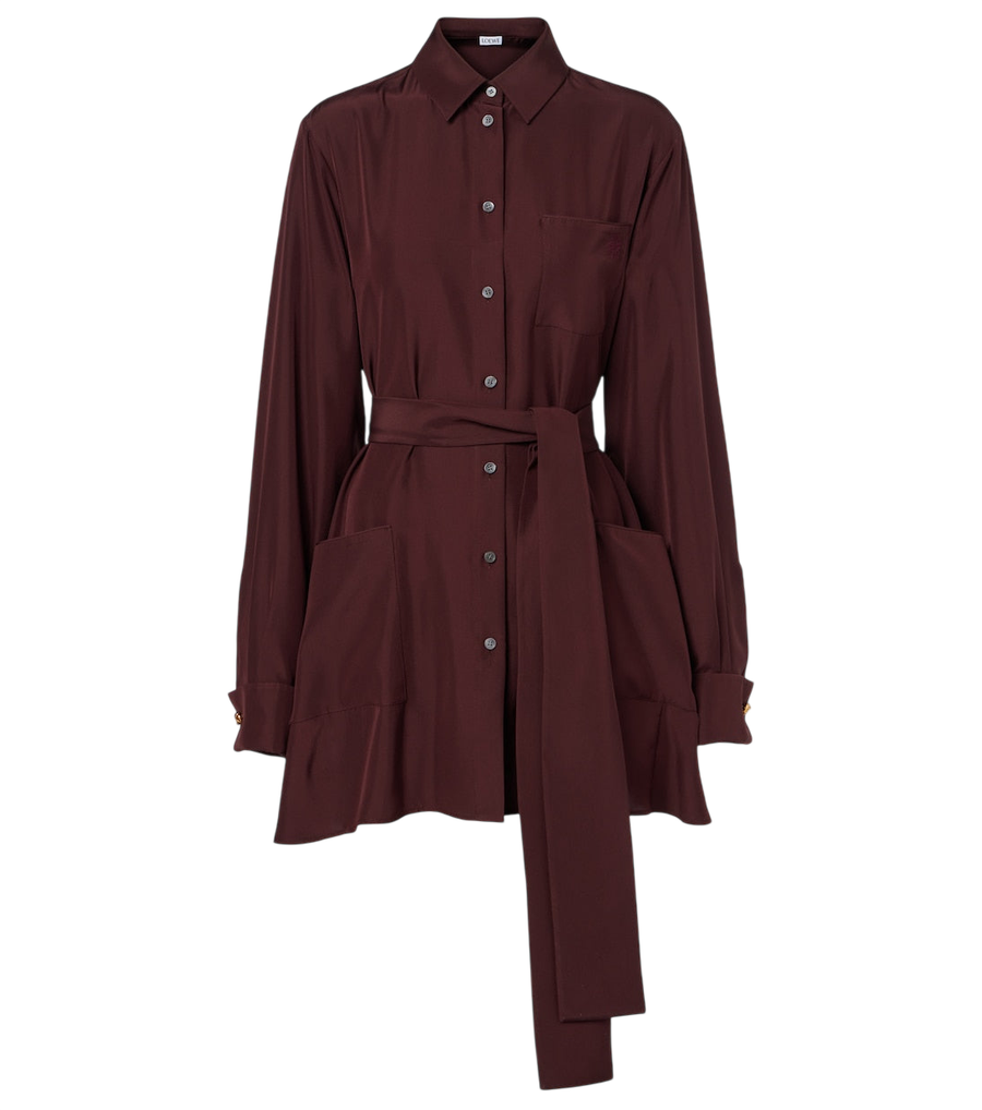 Loewe Belted silk blouse