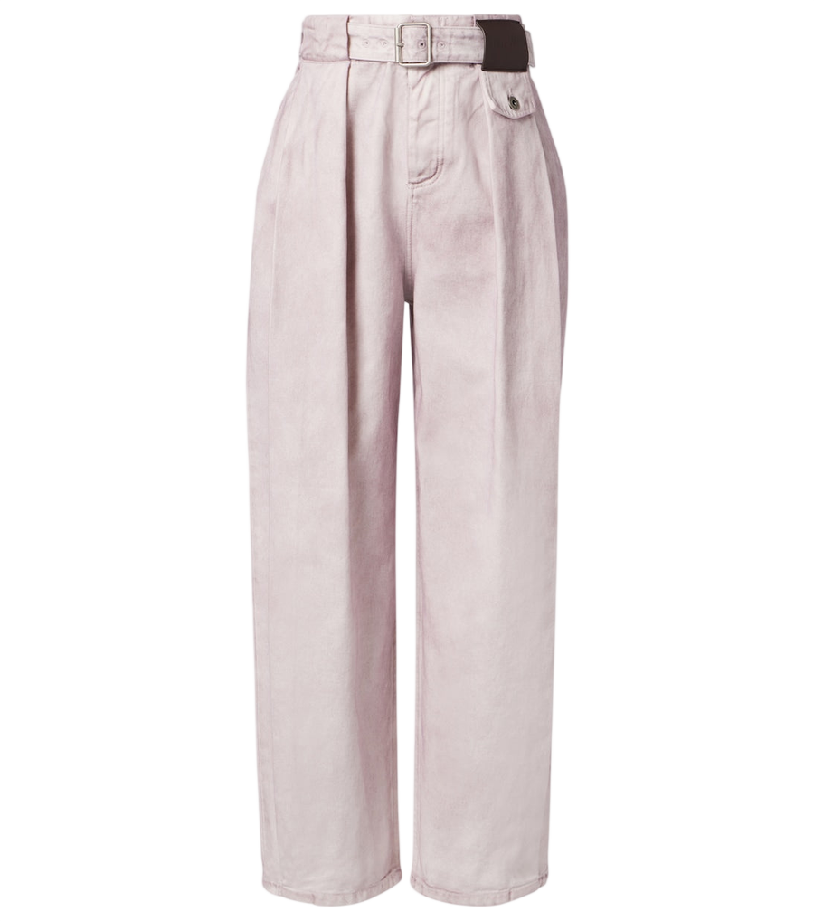Jeans de pernera ancha con cinturón de Loewe