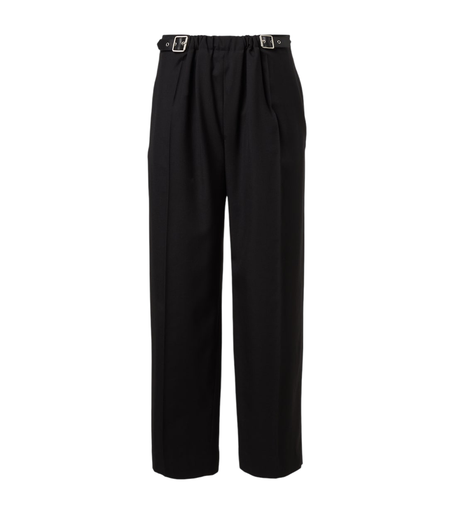 Loewe Belted wool straight pants