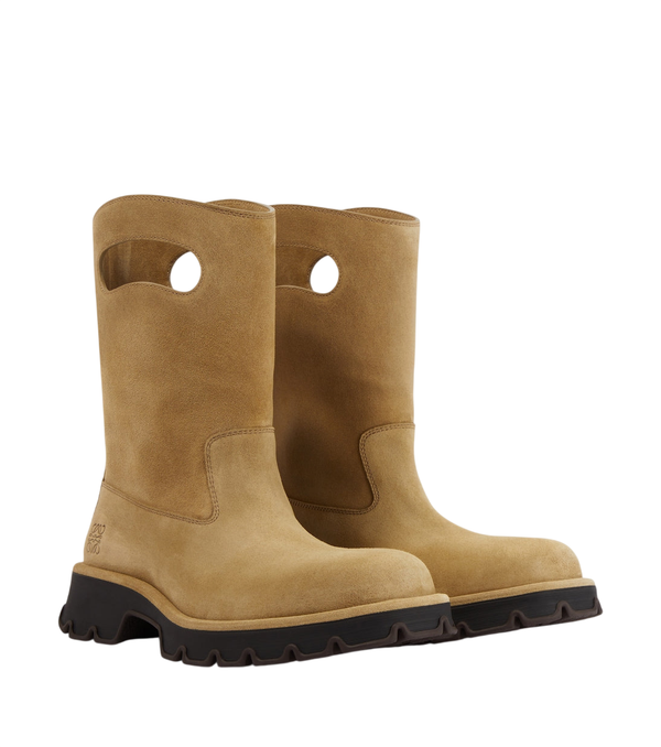 Loewe Bobby cutout suede mid-calf boots