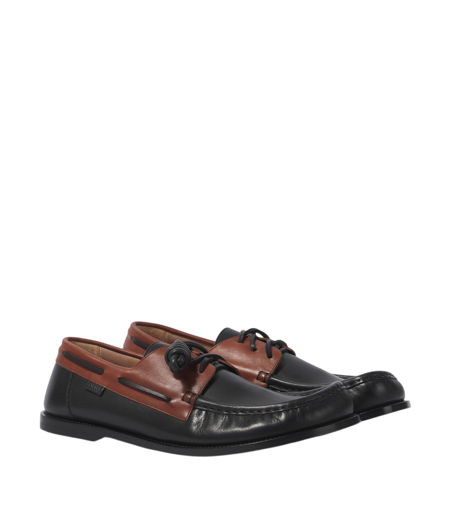 Loewe Campo leather boat shoes