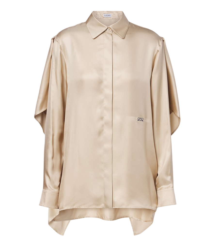 Camisa de sarga de seda con capa de Loewe