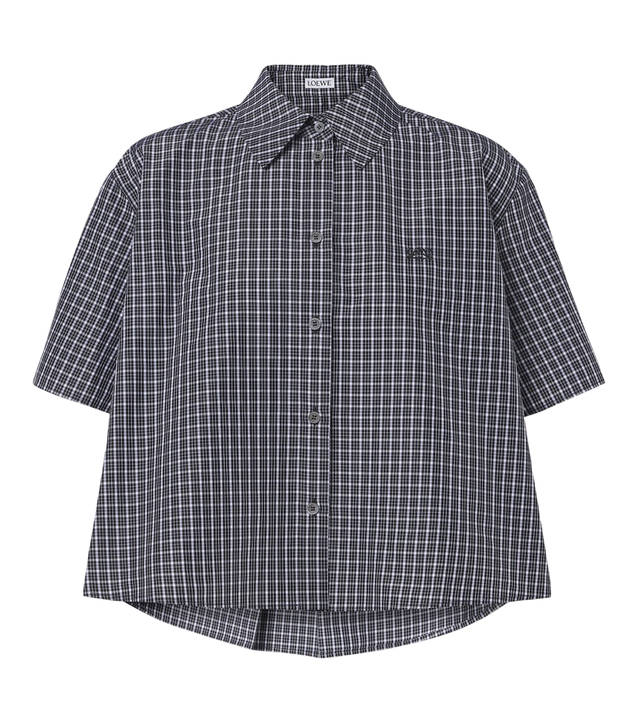Chemise à carreaux en mélange de coton Loewe