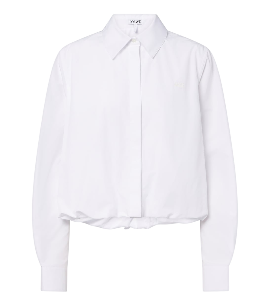 Camisa corta de popelina de algodón de Loewe