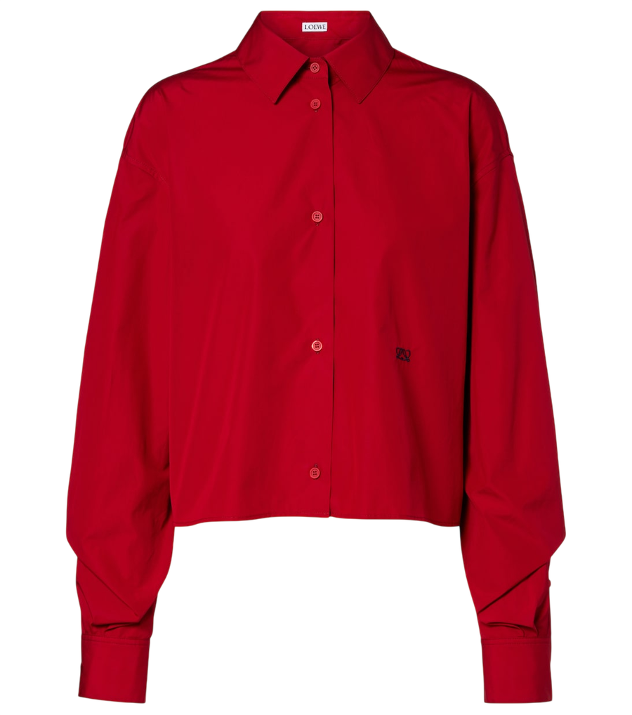 Camisa corta de algodón de Loewe
