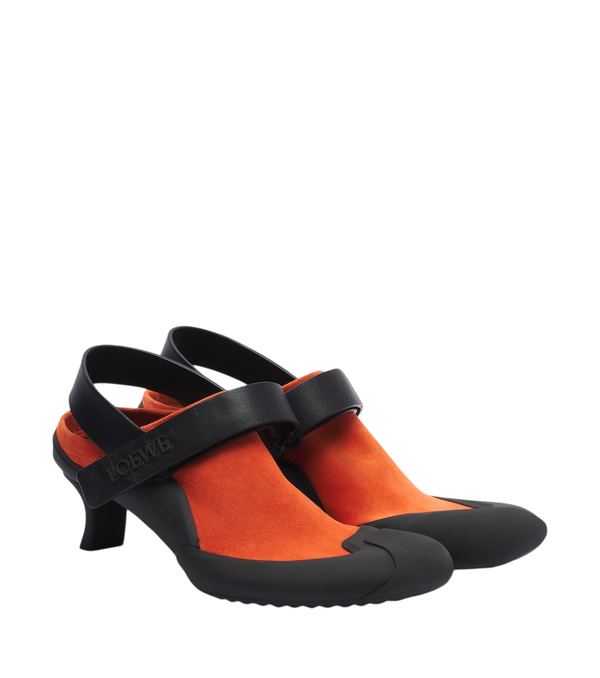 Loewe Dive Slingback suede pumps