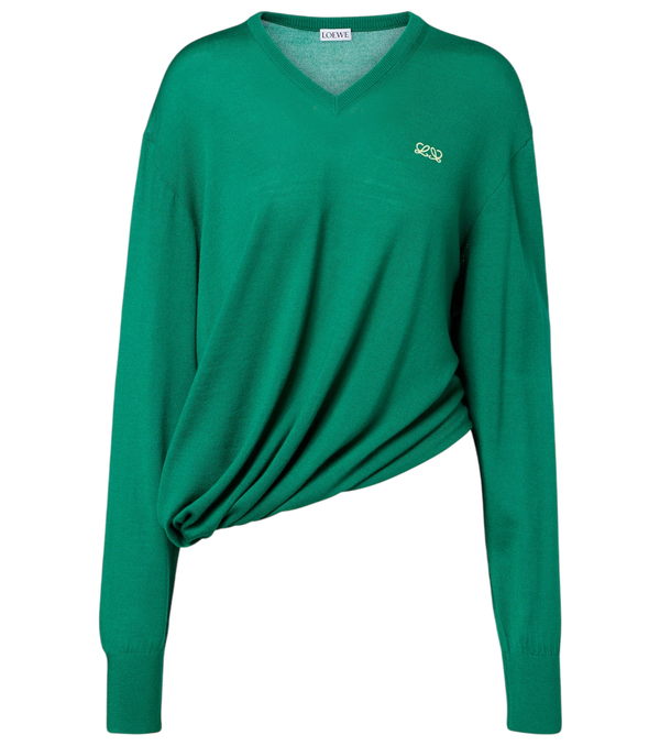 Loewe Double L asymmetric wool sweater