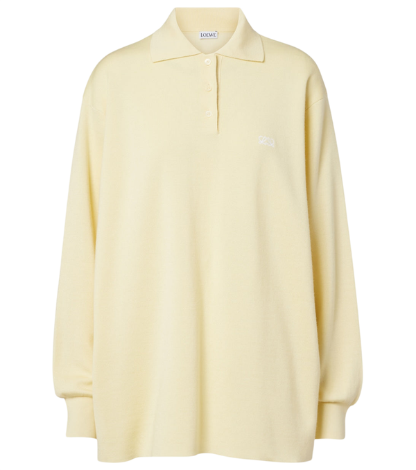 Loewe Double L cashmere and silk-blend polo sweater