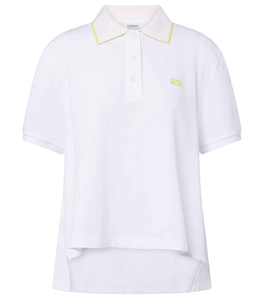 Polo en piqué de coton Double L Loewe