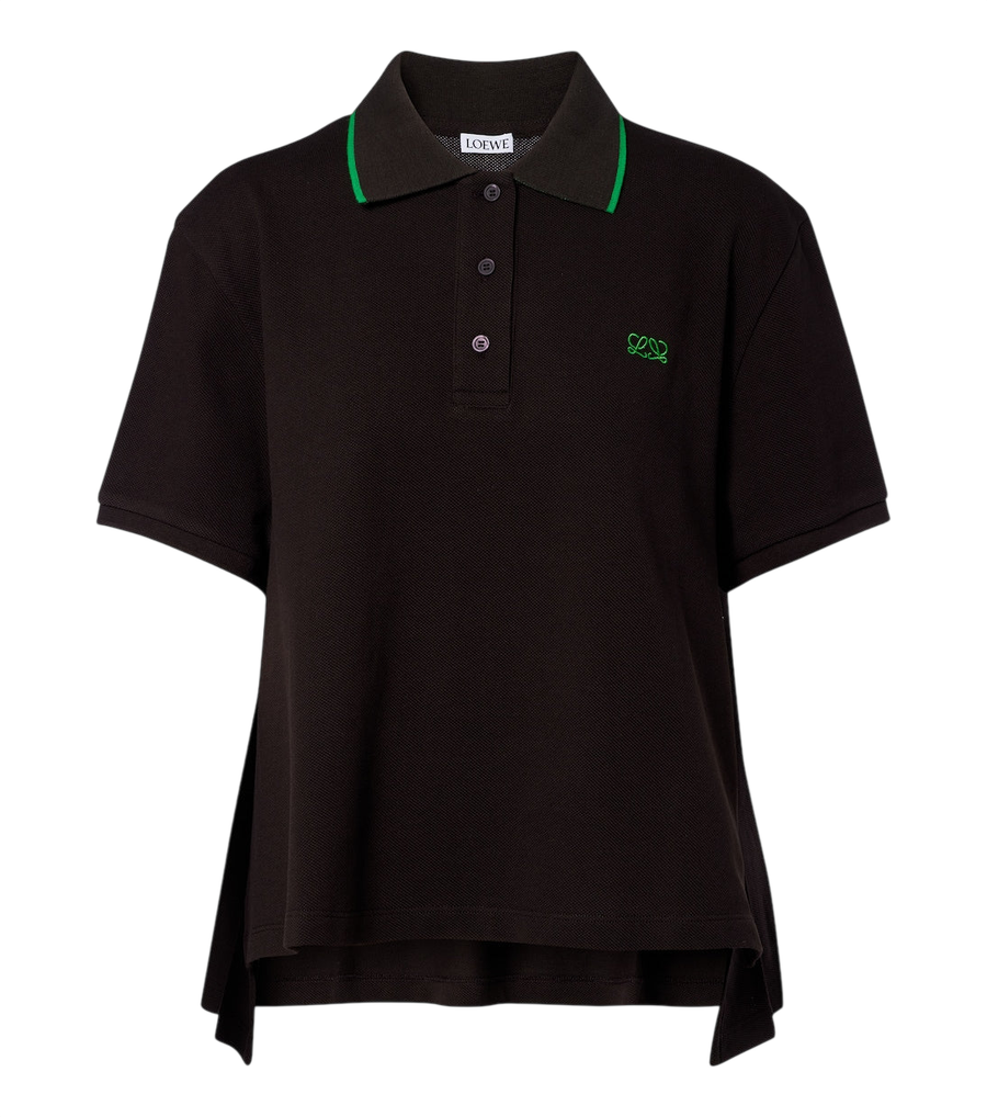 Polo en piqué de coton Double L Loewe