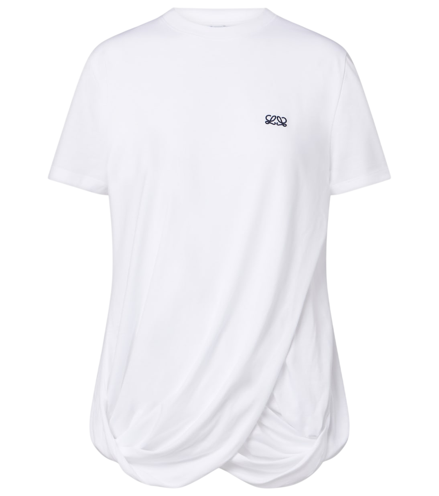 Loewe Double L draped cotton T-shirt