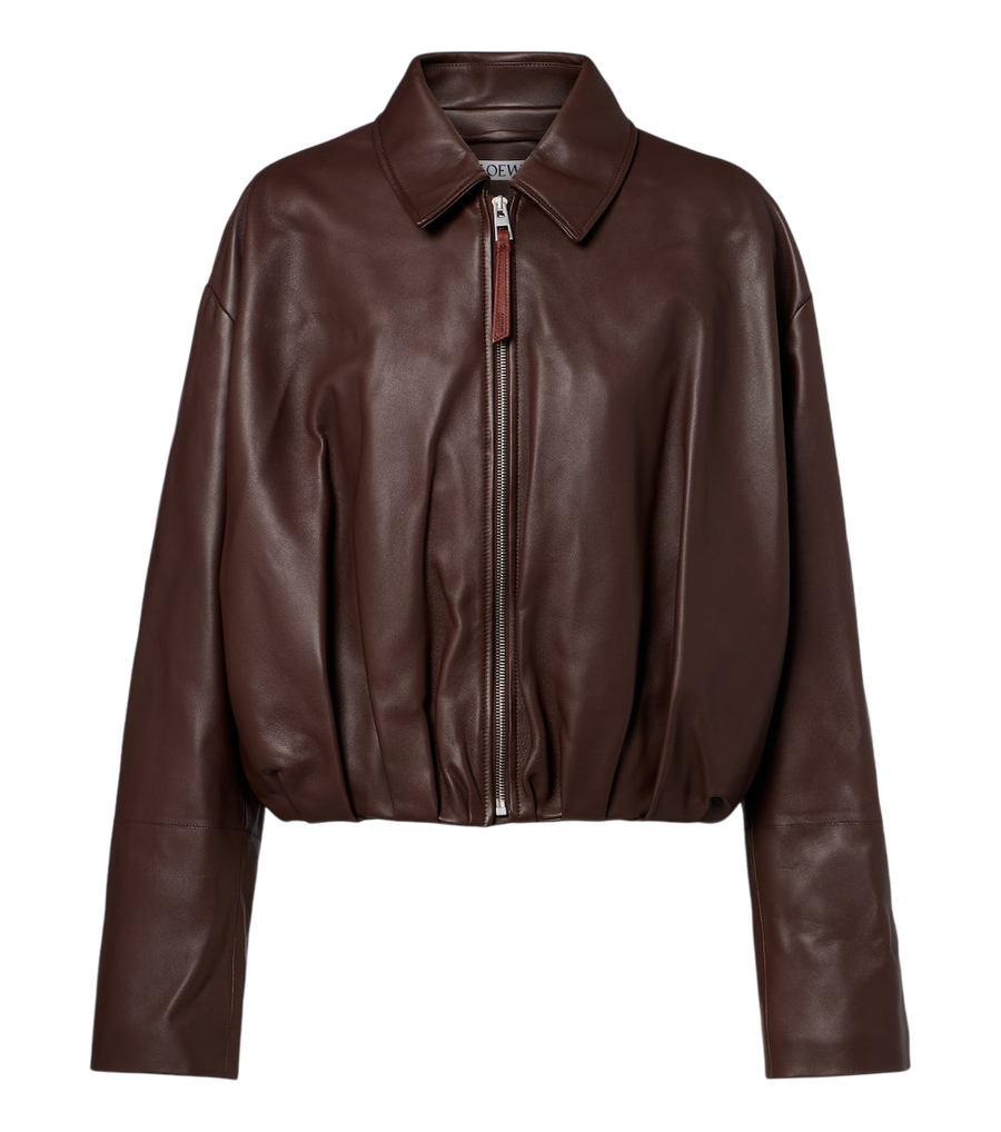 Loewe Draped leather jacket