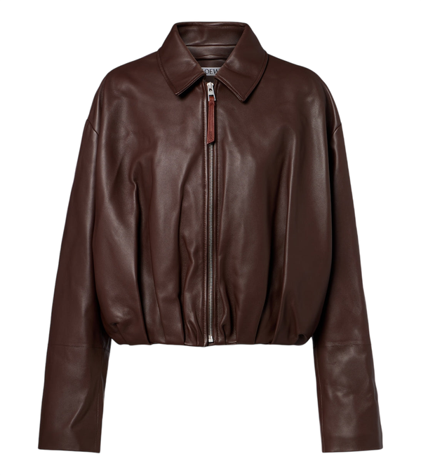 Loewe Draped leather jacket