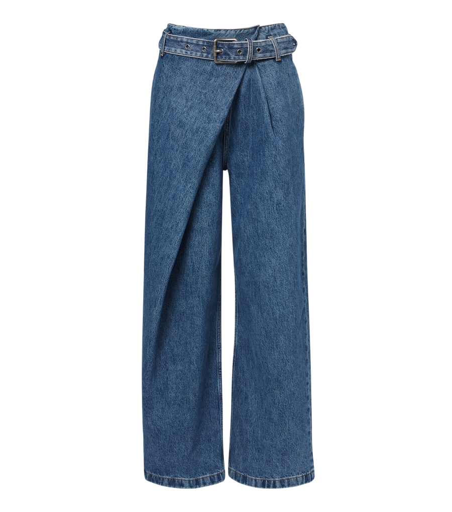Vaqueros de pernera ancha con drapeado de Loewe