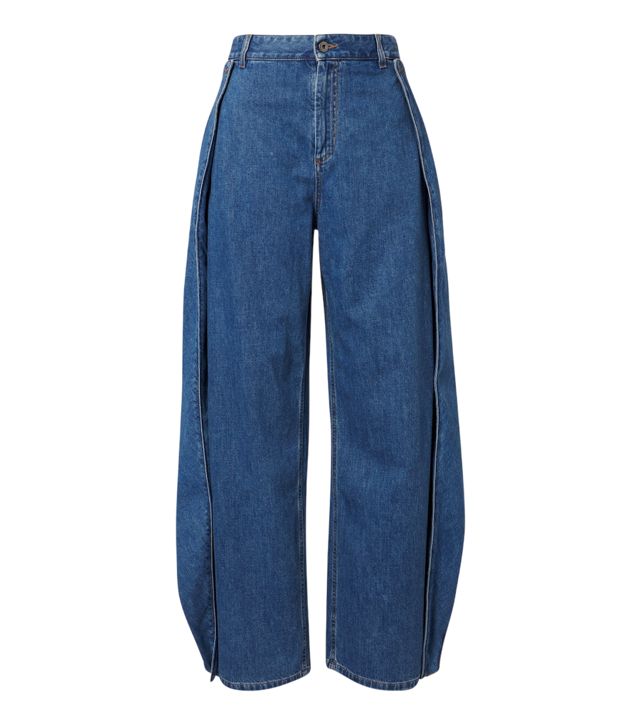 Vaqueros de pernera ancha con drapeado de Loewe