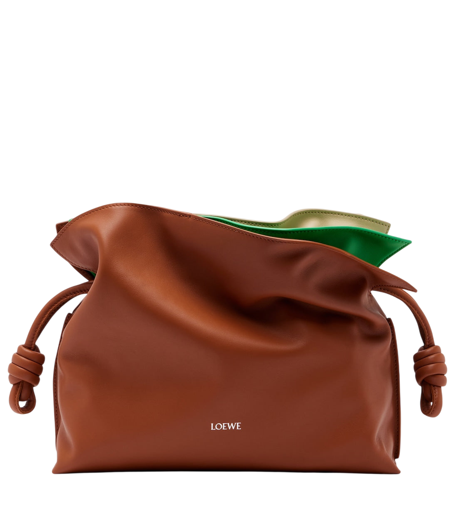 Pochette Loewe Flamenco Medium en cuir superposé