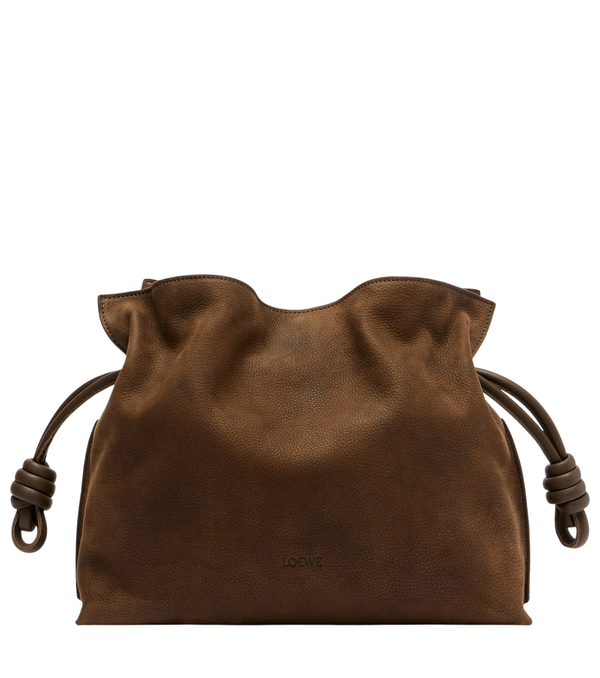 Pochette Flamenco Medium en daim Loewe