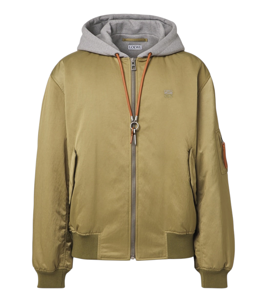 Loewe Fleece-trimmed technical bomber jacket