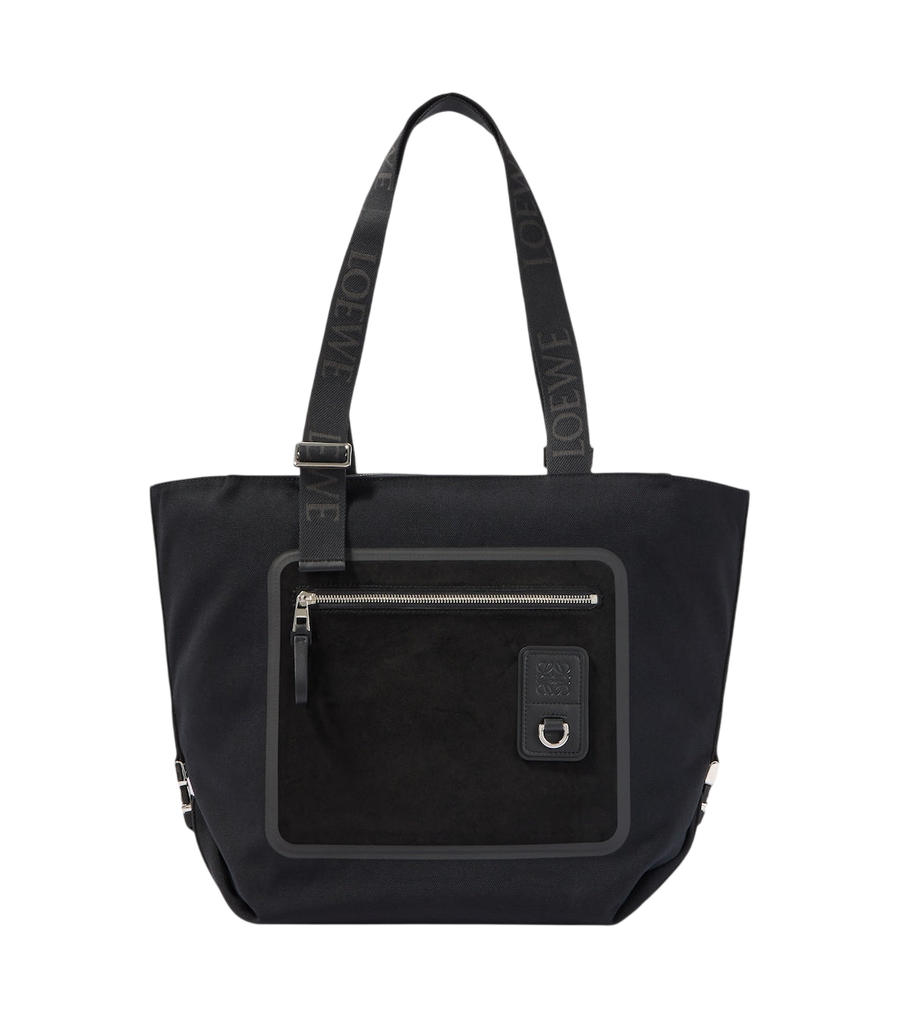 Loewe Flex Medium canvas and suede tote bag