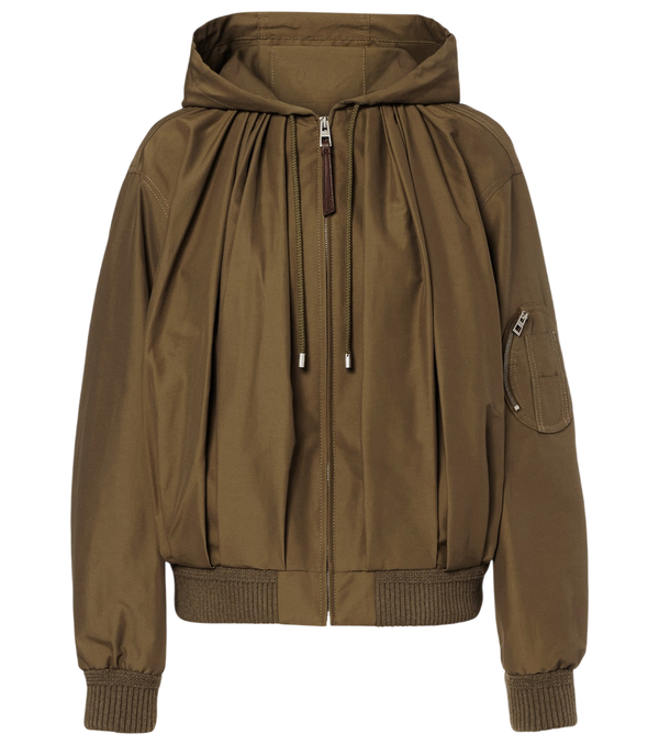 Loewe Gathered cotton-blend jacket