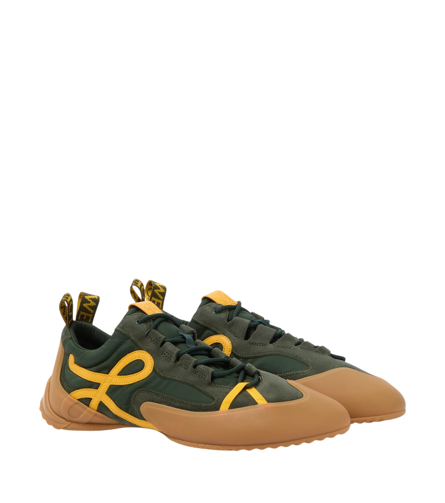 Loewe Grip suede-trimmed sneakers
