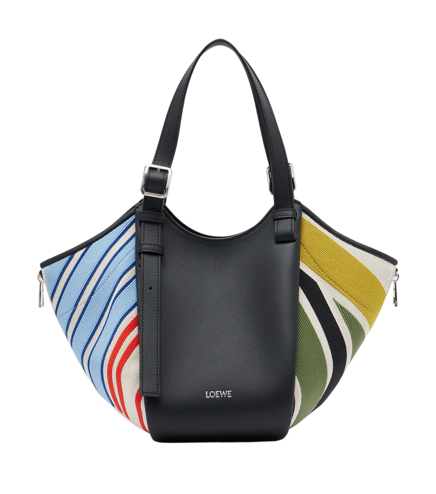 Loewe Hammock Flip embroidered striped tote bag