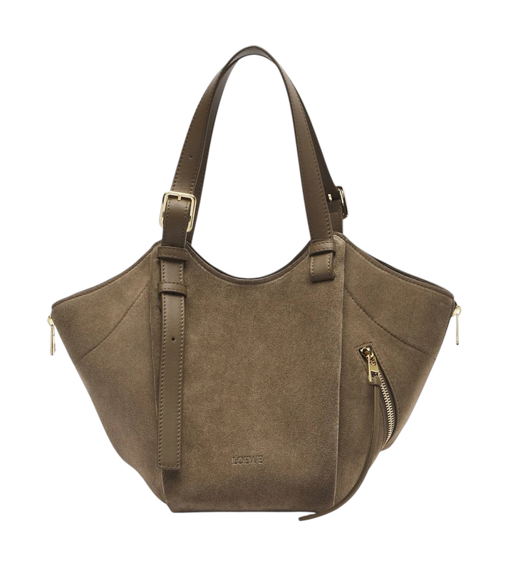 Loewe Hammock Flip Medium Suede Tote Bag [white-bg-processed] 1787523095586