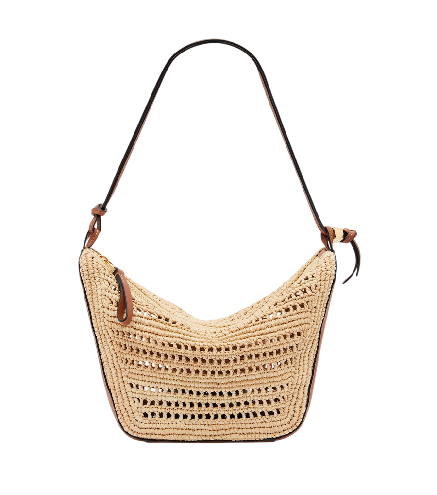 Loewe Hammock Mini raffia shoulder bag