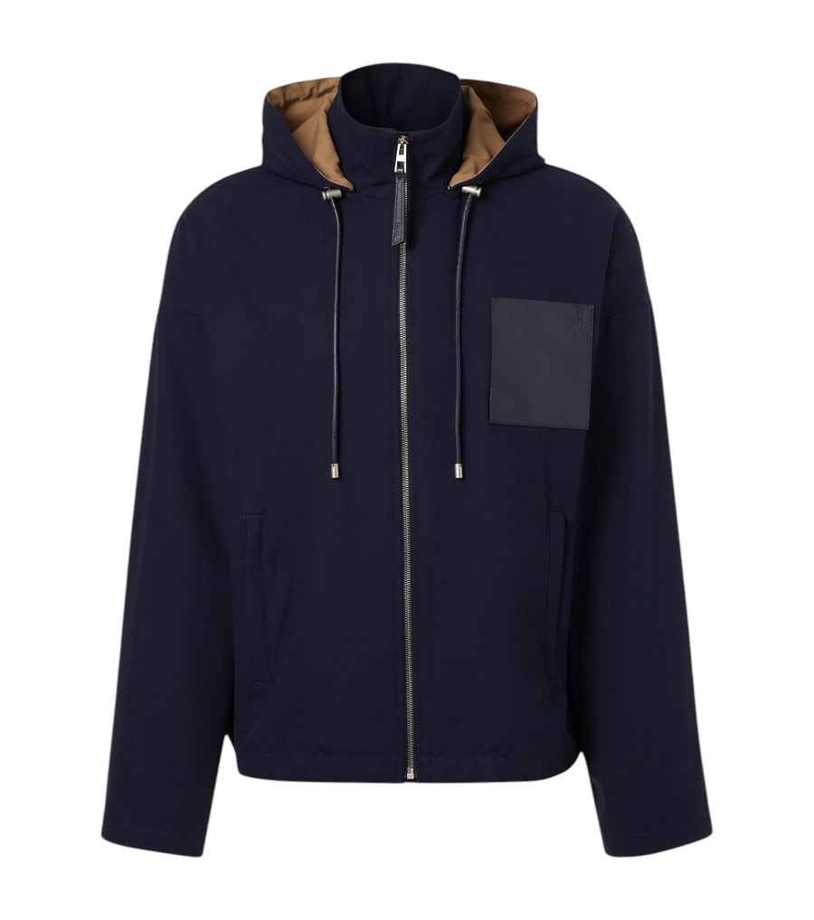Loewe Hooded cotton twill jacket