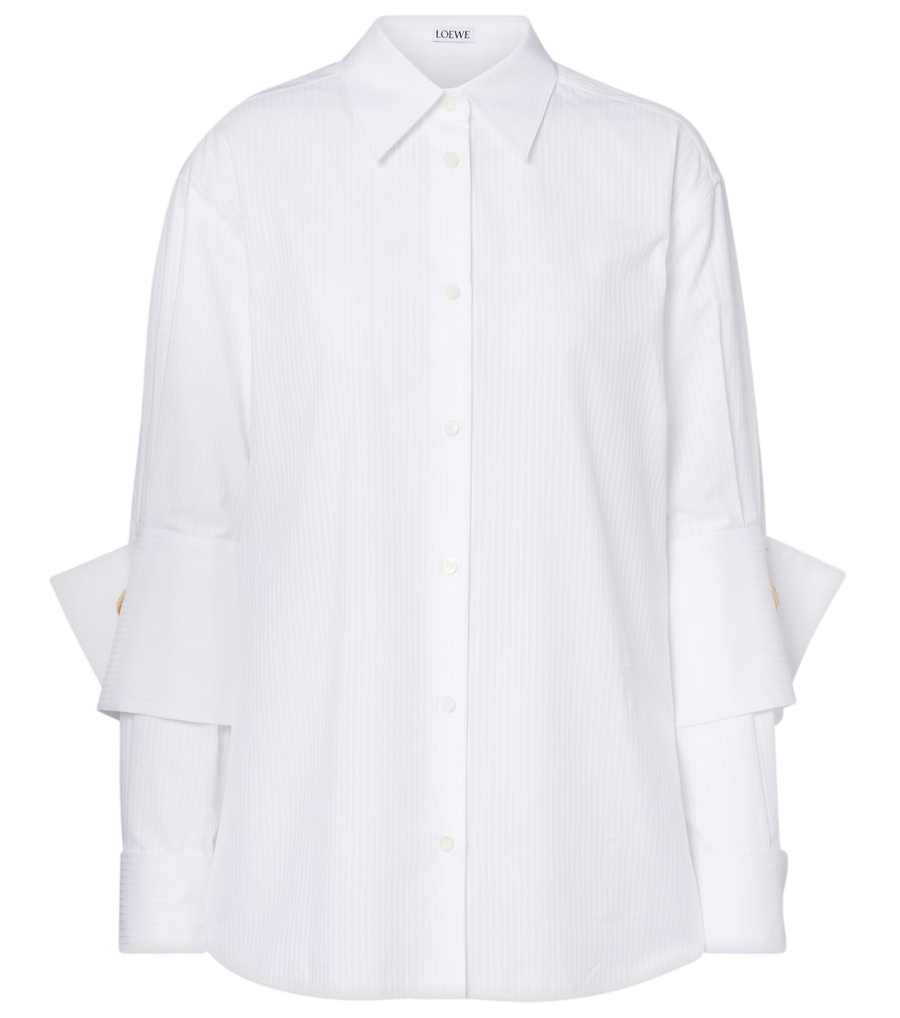 Loewe Layered cotton poplin shirt