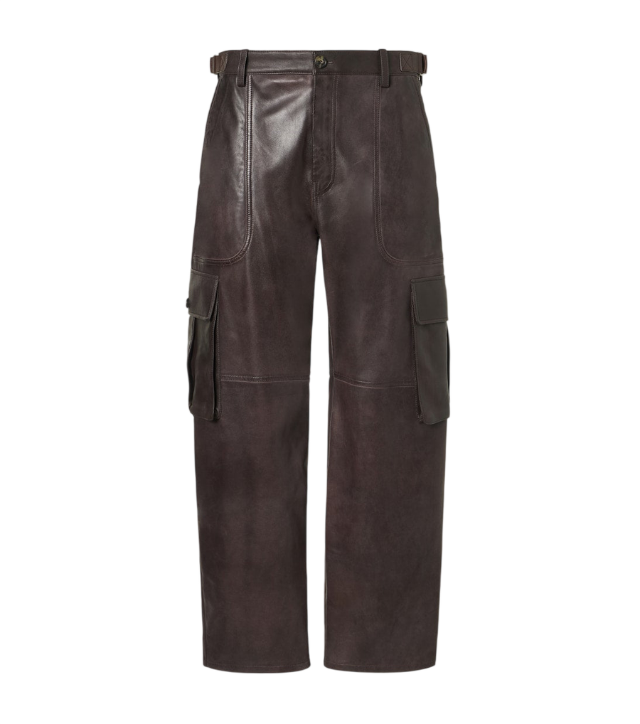 Loewe Leather cargo pants