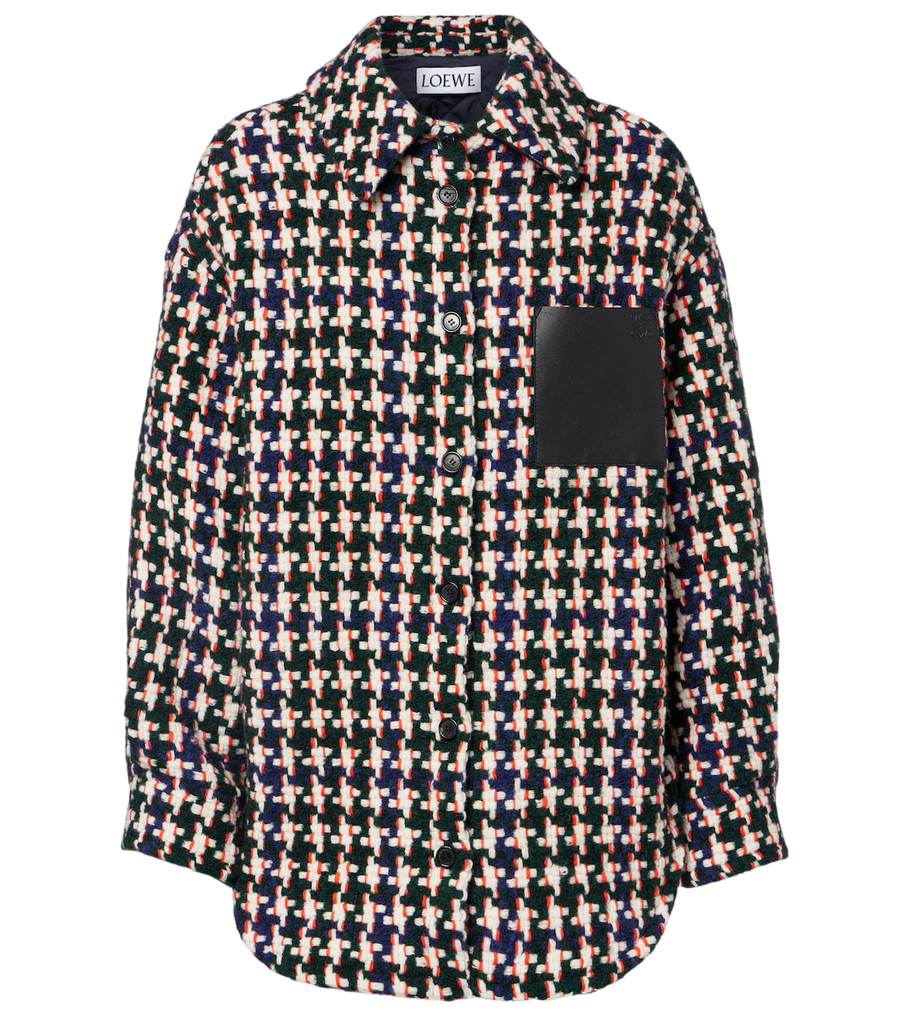 Loewe Leather-trimmed overshirt