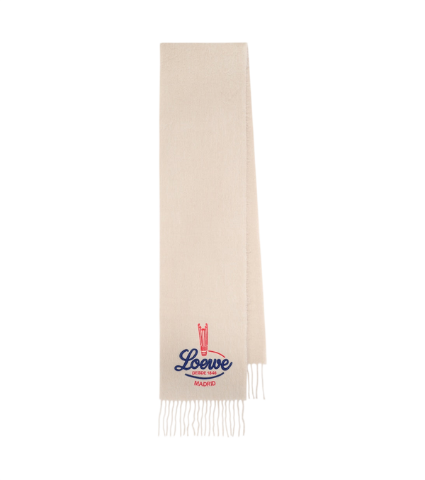 Sciarpa in alpaca e lana con logo Loewe